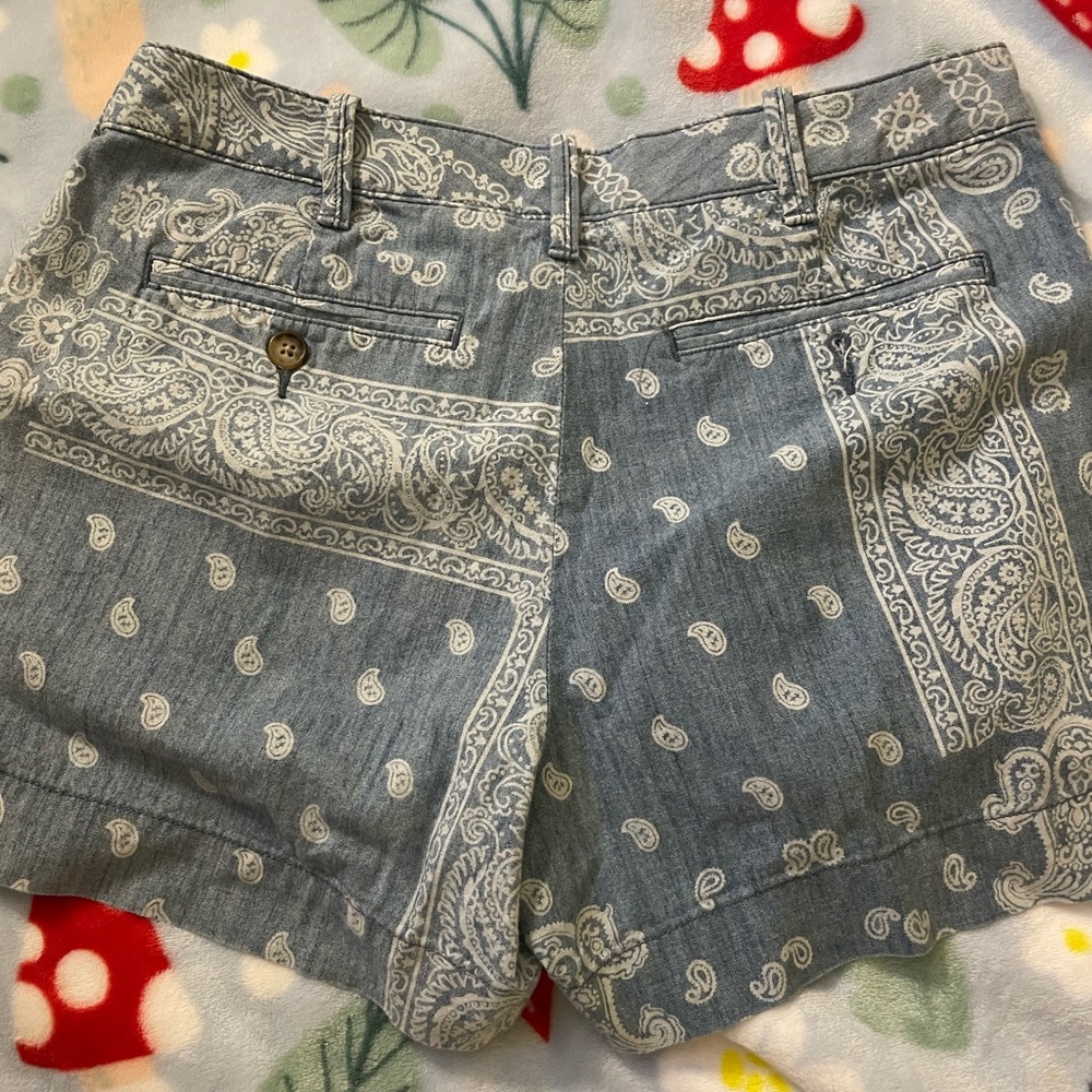 NWOT Polo Ralph Lauren Blue Bandana Shorts - Picture 3 of 5